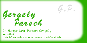 gergely parsch business card